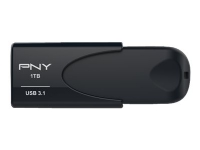 PNY Attaché 4, 1000 GB, USB Typ-A, 3.2 Gen 1 (3.1 Gen 1), 80 MB/s, Dia, Schwarz von PNY Technologies