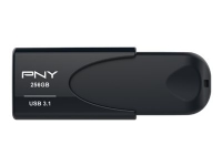 PNY Attache 4, 256 GB, USB Typ-A, 3.2 Gen 1 (3.1 Gen 1), 80 MB/s, Ohne Deckel, Schwarz von PNY Technologies