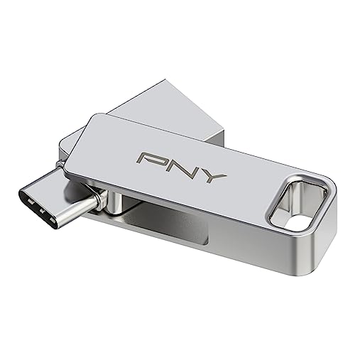 PNY 128GB Duo LINK USB 3.2 Typ-C Dual Flash Drive für Android-Geräte und Computer - Externer mobiler Speicher für Fotos, Videos und mehr - 200MB/s von PNY