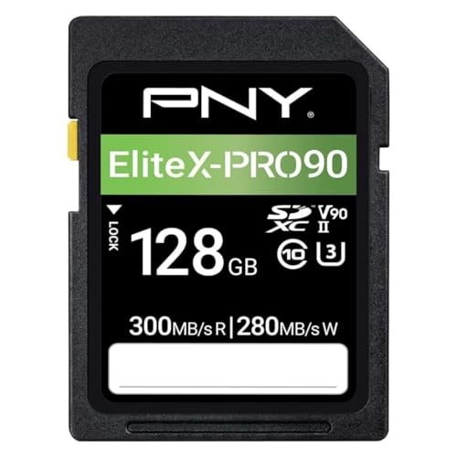 PNY 128GB EliteX-PRO 90 Klasse 10 U3 V90 UHS-II SD Flash Speicherkarte PNY 128GB EliteX-PRO 90 Klasse 10 U3 V90 UHS-II SD Flash Speicherkarte von PNY