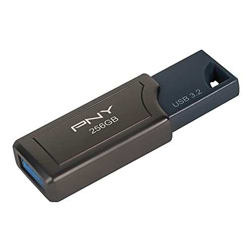 PNY 256GB PRO Elite V2 USB 3.2 Gen 2 Flash-Laufwerk, bis zu 600 MB/s Lesegeschwindigkeit, Dunkelgrau von PNY