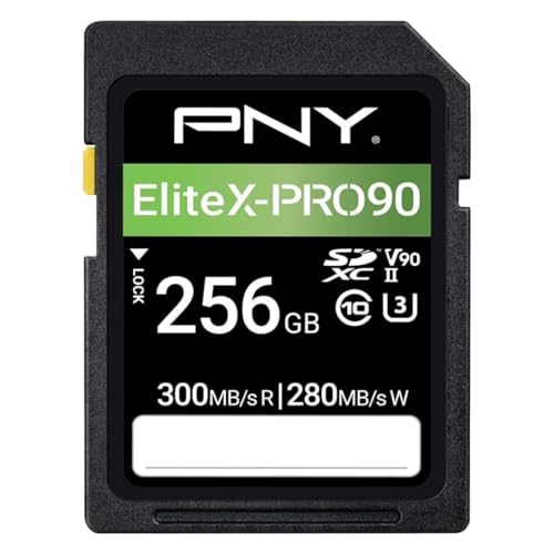 PNY 256GB X-PRO 90 Class 10 U3 V90 UHS-II SD Flash Memory Card von PNY
