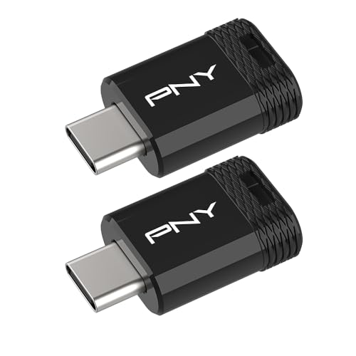 PNY 2-Pack Elite-X Fit Type-C USB 3.2 128GB Flash Drive - Extended Performance of up to 200MB/s Reading, Convenient Portable Data Storage, Ultra Compact Design, Type-C Connector von PNY