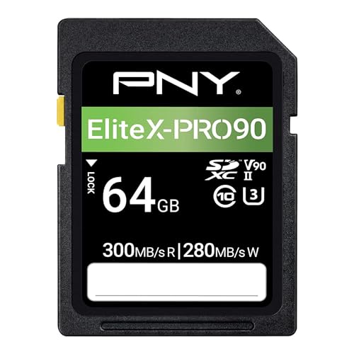 PNY 64GB X-PRO 90 Class 10 U3 V90 UHS-II SD Flash Memory Card von PNY