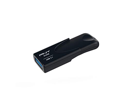 PNY Attaché 4 512GB USB-Stick USB 3.1 bis zu 80MB/s, Schwarz von PNY
