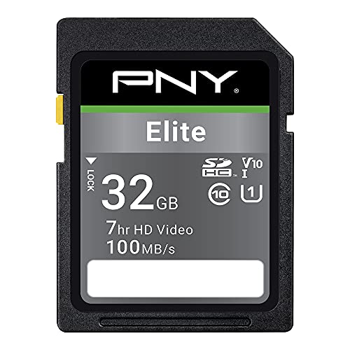 PNY Elite SDHC card 32GB Class 10 UHS-I U1 100MB/s von PNY