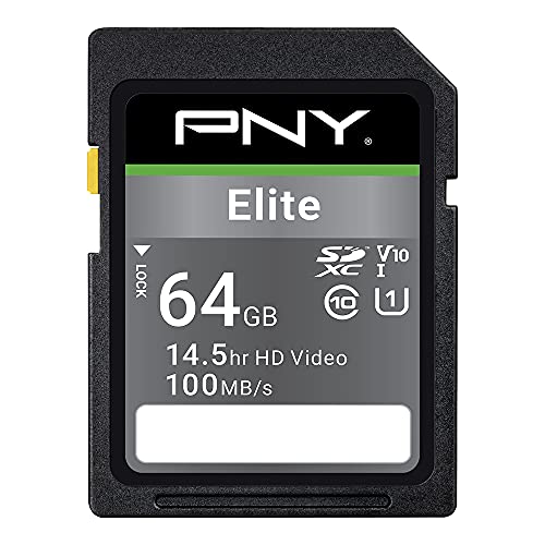 PNY Elite SDXC-Karte, 64 GB, Class 10, UHS-I U1, 100 MB/s PNY Elite SDXC-Karte, 64 GB, Class 10, UHS-I U1, 100 MB/s von PNY