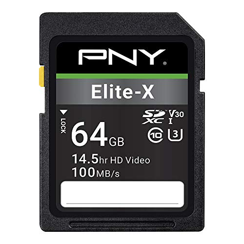 PNY Elite-X SDXC-Karte, 64 GB, Class 10, UHS-I U3, 100 MB/s PNY Elite-X SDXC-Karte, 64 GB, Class 10, UHS-I U3, 100 MB/s von PNY