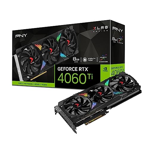 PNY GEFORCE RTX™ 4060 Ti 8GB XLR8 Gaming Verto Triple Fan Edition DLSS 3 Grafikkarte von PNY