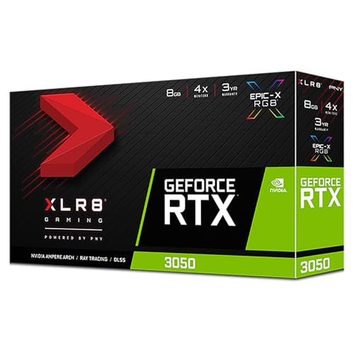 PNY GEFORCE RTX 3050 8GB XLR8 Gaming Revel Epic-X RGB Dual Fan Edition, Black PNY GEFORCE RTX 3050 8GB XLR8 Gaming Revel Epic-X RGB Dual Fan Edition, Black von PNY