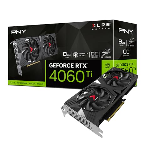 PNY GeForce RTX™ 4060 Ti 8GB XLR8 Gaming Verto Overclocked Dual Fan Graphics Card DLSS 3 von PNY