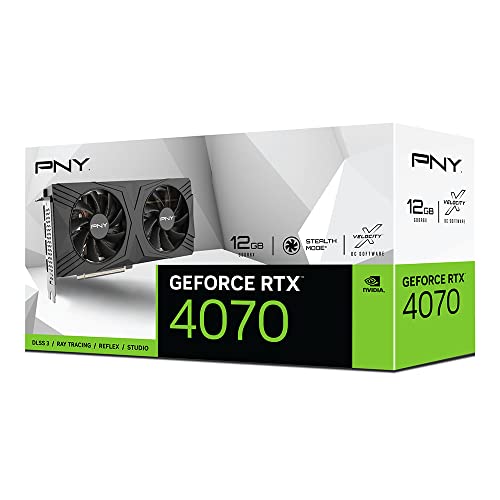 PNY GeForce RTX™ 4070 12GB Verto Dual Fan Grafikkarte DLSS 3 von PNY