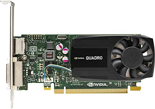 PNY Nvidia Quadro K620 Grafikkarte (2 GB, DDR3, Single-Slot, 384 CUDA Cores, 128 bit, 29 GB/s, DisplayPort 1.2, DVI-I DL, 45 W Stromverbrauch, PCI Express 2.0 x16 - A7899926) von PNY
