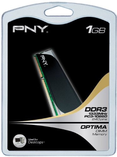 PNY Optima Dimm DIM101GBN/10660/3CBX PC3-10660 1GB Arbeitsspeicher (1333 MHz, DDR3) von PNY
