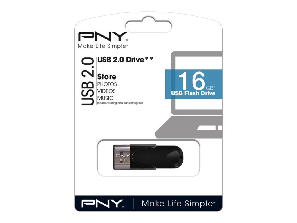 PNY PNY USB-Stick Attaché 4 2.0 16GB lesen 25MB/S schreiben 8MB/S USB-Stick von PNY