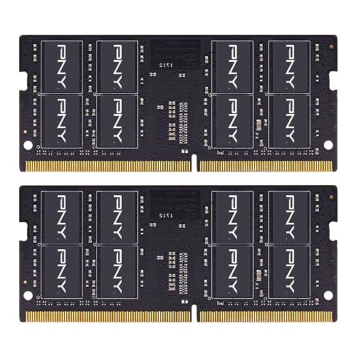 PNY Performance 64GB (2x32GB) DDR4 DRAM 3200MHz (PC4-25600) CL22 1.2V Dual Rank Notebook/Laptop (SODIMM) Computer Memory Kit - MN64GK2D43200-TB von PNY