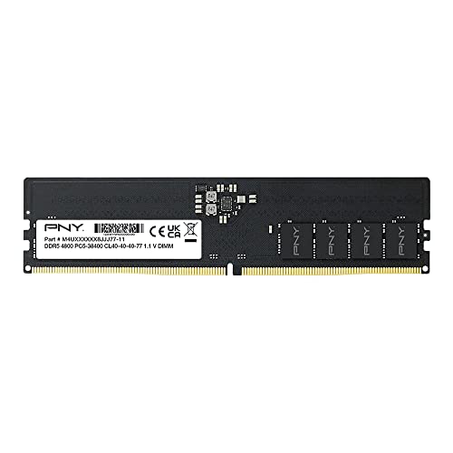 PNY Performance DDR5 16GB 4800 MHz DIMM Desktop-Speicher UNGEPUFFERT CL40 1.1V, MD16GSD54800-TB, Black, 8GB PNY Performance DDR5 16GB 4800 MHz DIMM Desktop-Speicher UNGEPUFFERT CL40 1.1V, MD16GSD54800-TB, Black, 8GB von PNY