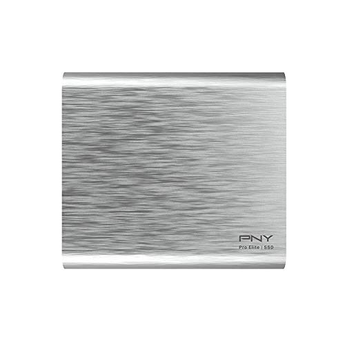 PNY Pro Elite CS2060 Color Edition 500GB USB 3.2 Gen 2 Portable SSD Type-C Silberne Bürste, Silver Brush von PNY