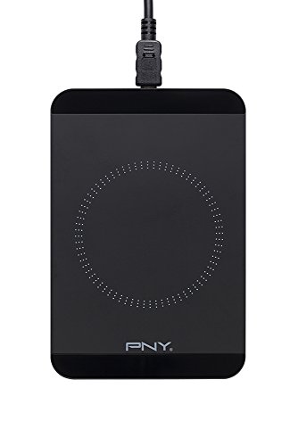 PNY Q1 schnurlose Ladestation (mit kabelloser Induktion, geeignet für iPhone 8, iPhone 8 Plus, iPhone X, Samsung S6, S6 Edge, Nexus 4 / 5 / 6 / 7, Nokia Lumia 920 / 928 / 929 / 930 / 1020 / 1520, LG G3) von PNY