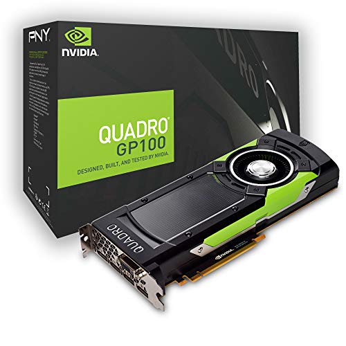 PNY Quadro GP100 Professional Grafikkarte 16GB HBM2 PCI Express 3.0 x16, Dual Slot, 4x DisplayPort, 1x DVI-I DL, 5K Support, Ultraleiser Aktivlüfter von PNY