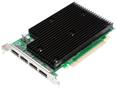 PNY Quadro NVS 450 ATX Grafikkarte (PCI-e, 512MB GDDR3 Speicher, Quad Display Port, 1 GPU) von PNY