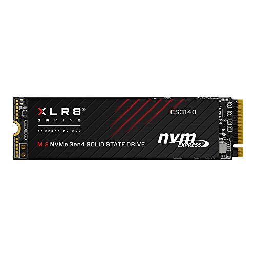 PNY XLR8 CS3140 M.2 NVMe Gen4 x4 Internal Solid State Drive (SSD) 2TB, Lesegeschwindigkeit bis zu 7500 MB/s, Schreibgeschwindigkeit bis zu 6850 MB/s, Black von PNY