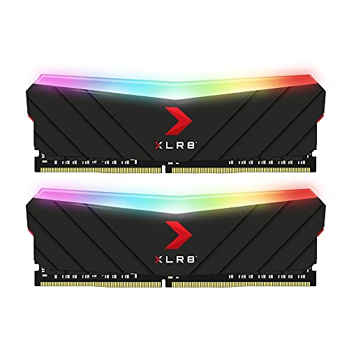 PNY XLR8 Gaming Epic-X RGB™ DDR4 3200MHz 16GB (2x8GB) Desktop Memory Dual Pack, MD16GK2D4320016XRGB, Schwarz von PNY