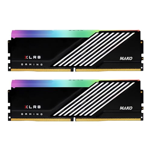 PNY XLR8 Gaming Epic-X RGB™ MAKO 32GB (2x16GB) DDR5 6400MHz (PC5-51200) CL40 1.4V Desktop Memory Kit (MD32GK2D5640040MXRGB) von PNY
