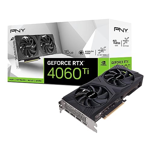 PNY GeForce RTX™ 4060 Ti 16GB Verto Dual Fan Edition Grafikkarte DLSS 3 von PNYT9
