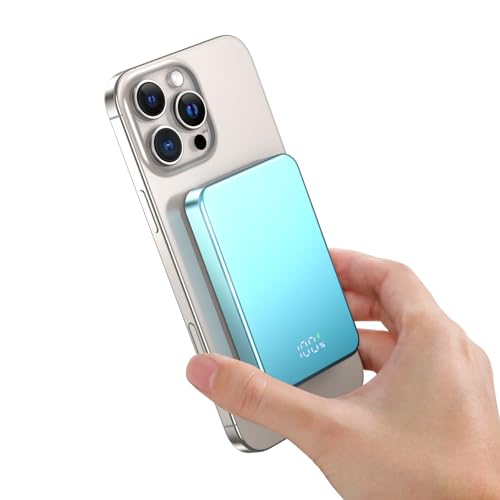 10000mAh 20W Wireless Tragbares Ladegerät, Aluminiumlegierung Kleine Magnetische Power Bank, USB-C in&Out Kabellose Batterie Pack Telefon Ladegerät für iPhone 16/15/14/13/12 Plus Pro Max Serie -Blau 10000mAh 20W Wireless Tragbares Ladegerät, Aluminiumlegierung Kleine Magnetische Power Bank, USB-C in&Out Kabellose Batterie Pack Telefon Ladegerät für iPhone 16/15/14/13/12 Plus Pro Max Serie -Blau von POAQCIF