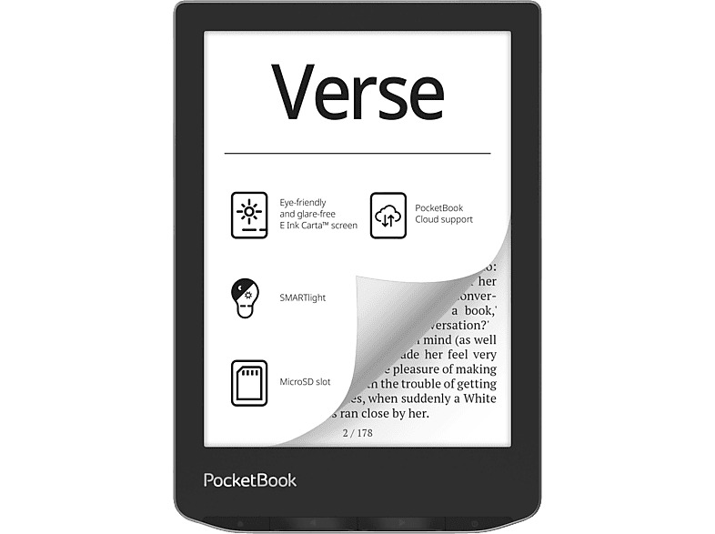 POCKETBOOK Verse (DACH-Version) 8 GB eReader Mist Grey von POCKETBOOK