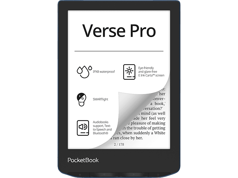 POCKETBOOK Verse Pro (DACH-Version) 16 GB eReader Azure von POCKETBOOK