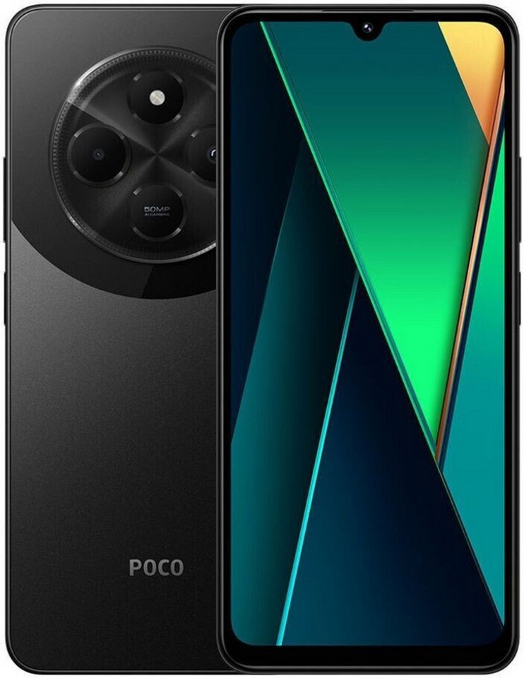 POCO Xiaomi Poco C75 DS 8GB RAM 256GB - Black Smartphone (16,51 cm/6.5 Zoll, 50 MP Kamera) von POCO