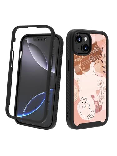 POCOOA Kompatibel mit iPhone 14 / iPhone 13 Hülle – robuste Ganzkörper-Schutzhülle für Frauen und Mädchen, zweilagig, stoßfest, robuste Handyhülle, niedliche Boho-Katzen, Blumen, 006 POCOOA Kompatibel mit iPhone 14 / iPhone 13 Hülle – robuste Ganzkörper-Schutzhülle für Frauen und Mädchen, zweilagig, stoßfest, robuste Handyhülle, niedliche Boho-Katzen, Blumen, 006 von POCOOA