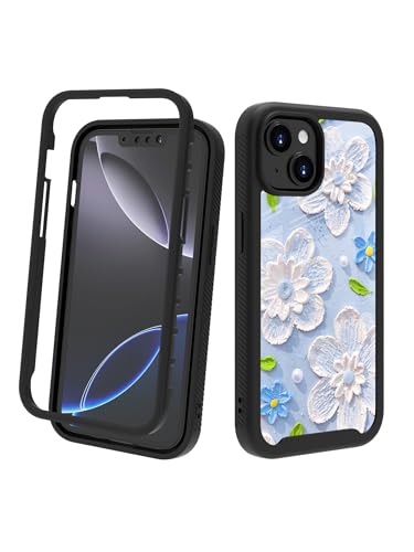 POCOOA Kompatibel mit iPhone 14 / iPhone 13 Hülle: Robuste Ganzkörper-Schutzhülle für Damen und Mädchen, zweilagig, stoßfest, strapazierfähig, Motiv: Blaues Ölgemälde Blume 031 POCOOA Kompatibel mit iPhone 14 / iPhone 13 Hülle: Robuste Ganzkörper-Schutzhülle für Damen und Mädchen, zweilagig, stoßfest, strapazierfähig, Motiv: Blaues Ölgemälde Blume 031 von POCOOA