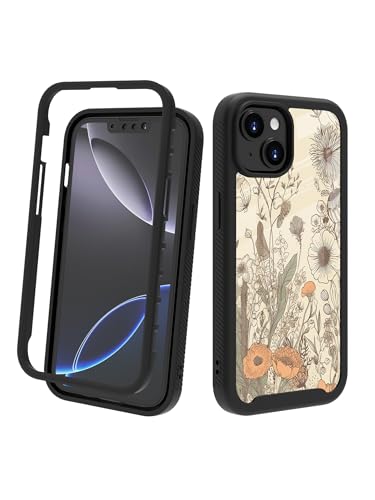 POCOOA Kompatibel mit iPhone 14 / iPhone 13 Hülle: Robuste Ganzkörper-Schutzhülle für Damen und Mädchen, zweilagig, stoßfest, strapazierfähig, Vintage-Boho-Blumen-Motiv 003 POCOOA Kompatibel mit iPhone 14 / iPhone 13 Hülle: Robuste Ganzkörper-Schutzhülle für Damen und Mädchen, zweilagig, stoßfest, strapazierfähig, Vintage-Boho-Blumen-Motiv 003 von POCOOA