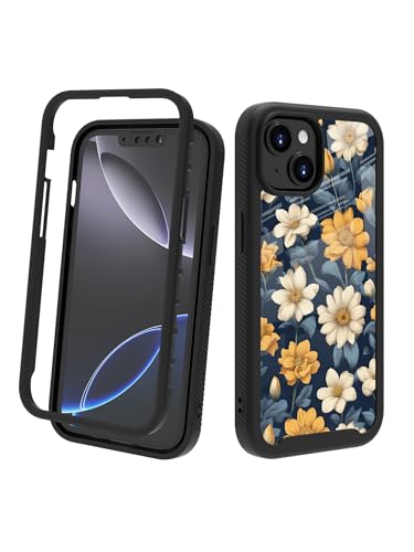 POCOOA Kompatibel mit iPhone 14 / iPhone 13 Hülle: Robuste Ganzkörper-Schutzhülle für Damen und Mädchen, zweilagig, stoßfest, strapazierfähig, Vintage-Weiß / Gelb / Blume 010 POCOOA Kompatibel mit iPhone 14 / iPhone 13 Hülle: Robuste Ganzkörper-Schutzhülle für Damen und Mädchen, zweilagig, stoßfest, strapazierfähig, Vintage-Weiß / Gelb / Blume 010 von POCOOA
