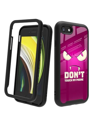 POCOOA Kompatibel mit iPhone SE 2022/2020 (3./2. Generation), iPhone 8/7, stoßfeste, robuste, doppellagige Schutzhülle für Jungen, Kinder, Männer – Don't Touch My Phone 085 von POCOOA