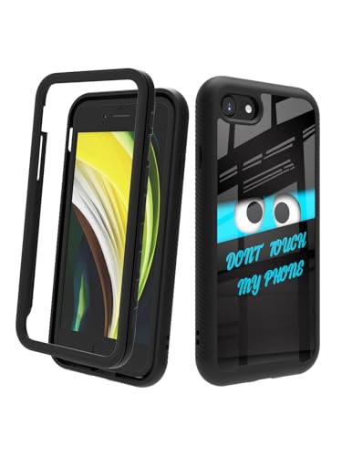 POCOOA Kompatibel mit iPhone SE 2022/2020 (3./2. Generation), iPhone 8/7, stoßfeste, robuste, doppellagige Schutzhülle für Jungen, Kinder, Männer – Don't Touch My Phone 091 von POCOOA