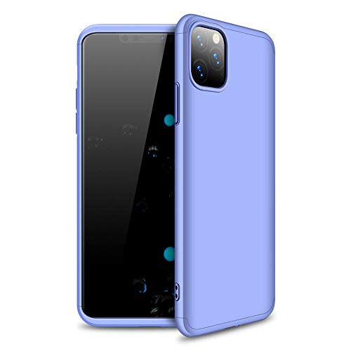 Hülle für iPhone 11 Pro Full Cover 360° Grad Handy Schutz Case Tasche + Schutzglas Panzerfolie (Apple iPhone 11 Pro, violett) von POEGO