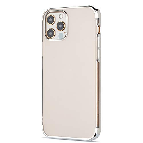 POEGO Handyhülle passend für iPhone 12/12 pro / 12 Mini und 12 max. Schutzhülle, Silikon Bumper Handycase Smartphone Schutz (für iPhone 12 Mini, Rahmen Silber) von POEGO