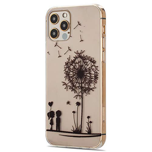 POEGO Handyhülle passend für iPhone 12 / 12mini / 12pro / 12max. Schutzhülle Siliconecase TPU, mit Motiv (für iPhone 12/12 pro, Pusteblume) von POEGO