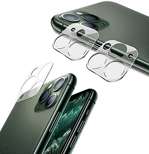 iPhone 11 / Pro/Max Kamera Schutz Folie Panzerfolie Hart-Glas Linse Cover - 2 Stück (für Apple iPhone 11 Pro) von POEGO
