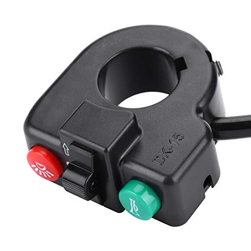 3-in-1-Lichthupen-Blinkschalterknopf, Hupen- und Lichtschalter mit 1,5 M Kabel, Passend für 22,5 Mm Lenkerdurchmesser von POENVFPO