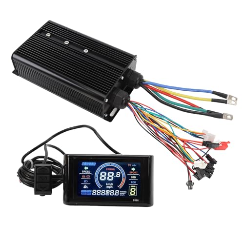 Bürstenloser Motor Controller -Kit, Wassersicher 80A 60 V 72V 2000W 3000W 5000W Umwandlung mit S966 LCD -Display -Drossel für Hall Bürstenlose Motor von POENVFPO