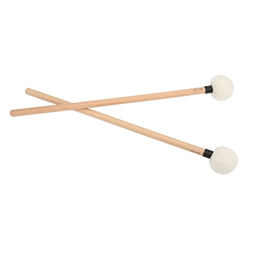 Drum Mallet Stick Set: Premium -Wollfilzkopf, Ahorngriff, für Basstrommeln, Snare -Trommeln und Mehr (BLACK) von POENVFPO