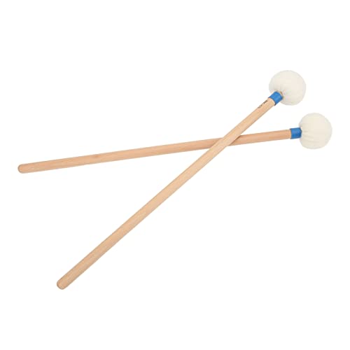 Drum Mallet Stick Set: Premium -Wollfilzkopf, Ahorngriff, für Basstrommeln, Snare -Trommeln und Mehr (BLUE) von POENVFPO