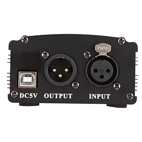 Hochwertige 48 -V -Phantom Stromversorgung 1 Kanal MIC Stromversorgung mit XLR 3 Pin Kabel für Kondensatormikrofone, Einfach zu Bedienen Hochwertige 48 -V -Phantom Stromversorgung 1 Kanal MIC Stromversorgung mit XLR 3 Pin Kabel für Kondensatormikrofone, Einfach zu Bedienen von POENVFPO