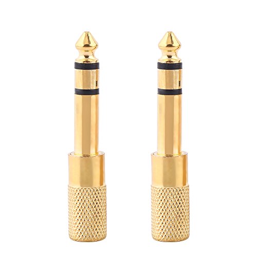 POENVFPO 10 Pc Gold Plattiert 6,5 Mm Männlich Bis 3,5 Mm Weiblicher Stereo -Schalladapter für Mikrofon und Lautsprecher, Plug- und Spielkonverter POENVFPO 10 Pc Gold Plattiert 6,5 Mm Männlich Bis 3,5 Mm Weiblicher Stereo -Schalladapter für Mikrofon und Lautsprecher, Plug- und Spielkonverter von POENVFPO