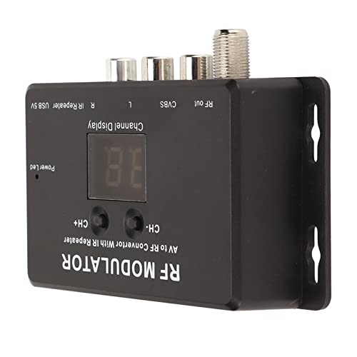 Professioneller RF -Modulator AV an den RF -TV -Modulator mit Freigabefunktion für die Set -Top -Box -DVR -DVD, Geeignet für Globale Fernsehformate von POENVFPO